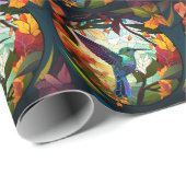 ハミング鳥ステンドグラス ラッピングペーパー (ロールコーナー)