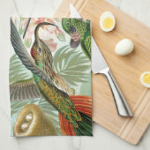 ハミング鳥パラダイスアート キッチンタオル (四つ折り)