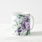 ハミング鳥フローラ美しい コーヒーマグカップ (正面右)