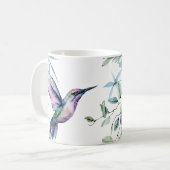 ハミング鳥フローラ美しい コーヒーマグカップ (正面左)