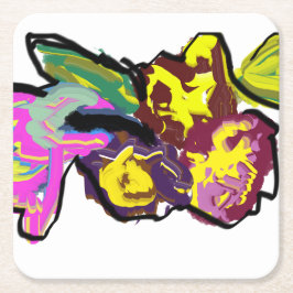 ハミング鳥春 スクエアペーパーコースター