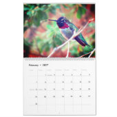 ハミング鳥2025 LargeCalendar，白 カレンダー (2月 2027)