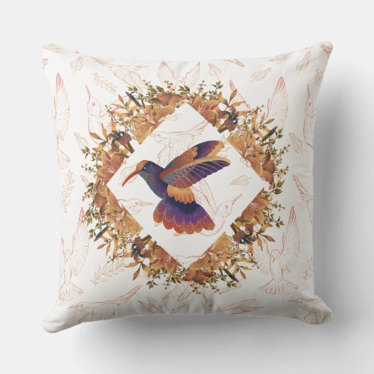 ハミング鳥 クッション (裏面)