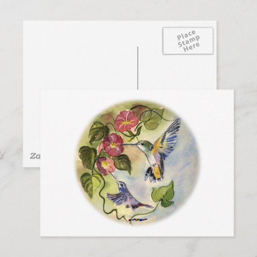 ハミング鳥 ポストカード (正面/裏面)