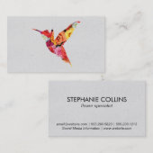 ハミング鳥 |花II 名刺 (正面/裏面)