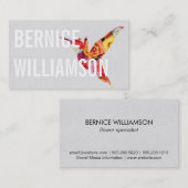 ハミング鳥 | 花III 名刺 (正面/裏面)