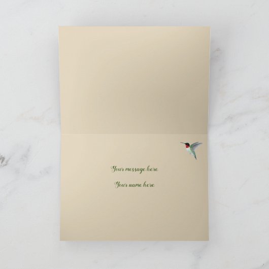 ハミンパーソナライズされたグバードクリスマス カード (内部)