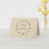 ハミンパーソナライズされたグバードクリスマス カード (黄色い花)