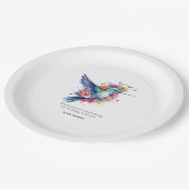 ハミ魅力的ドリ2カラフルフローラブーケ ペーパープレート (アングル)