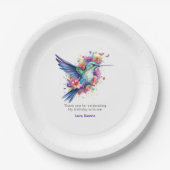 ハミ魅力的ドリ2カラフルフローラブーケ ペーパープレート (正面)