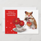 ハムおもしろいスターのバレンタインデーグリーティングカード シーズンカード (正面)