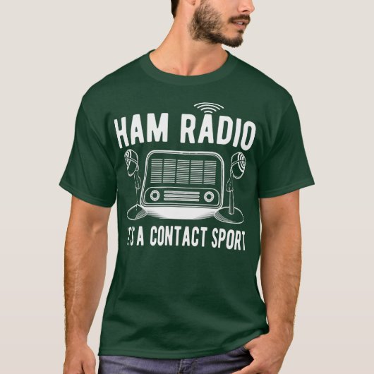 ハムおもしろいラジオAスポ連絡ート引用文 Tシャツ (正面)