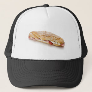 ハムおよびチーズが付いているサンドイッチ キャップ