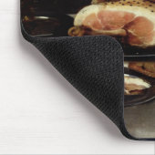 ハムが付いている静物画 マウスパッド (コーナー)