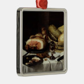 ハムが付いている静物画 メタルオーナメント (右)