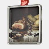 ハムが付いている静物画 メタルオーナメント (左)