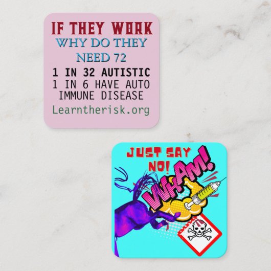 ハムは断る スクエア名刺 (正面/裏面)