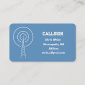 ハムアマチュアラジオブルー 名刺 (正面)