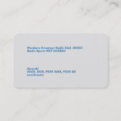 ハムアマチュアラジオブルー 名刺 (裏面)