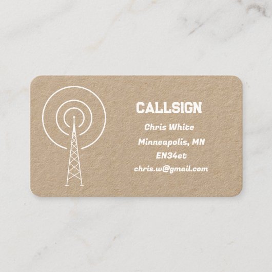 ハムアマチュアラジオ 名刺 (正面)