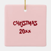 ハムイットアップホリデーおもしろいクリスマスディナーグルメ セラミックオーナメント (裏面)