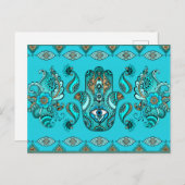 ハムサの手 - ファティマの手の装飾 ポストカード (正面/裏面)