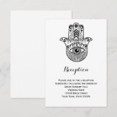 ハムサの手 結婚式の披露宴情報カード 招待状 (正面/裏面)