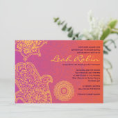 ハムサハンドレッドオレンジバルミツワー招待状 招待状 (スタンド正面)