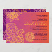 ハムサハンドレッドオレンジベビー命名招待状 招待状 (正面/裏面)