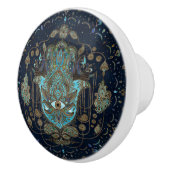 ハムサハンド-ファティマブルー宝石 セラミックノブ (右)