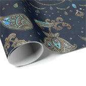 ハムサハンド-ファティマブルー宝石 ラッピングペーパー (ロールコーナー)