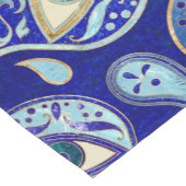 ハムサハンド – ファティマ柄の青い鉱物 ショートテーブルランナー (コーナー)