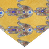 ハムサハートフラワーズオパールアートオン金ゴールド ショートテーブルランナー (コーナー)