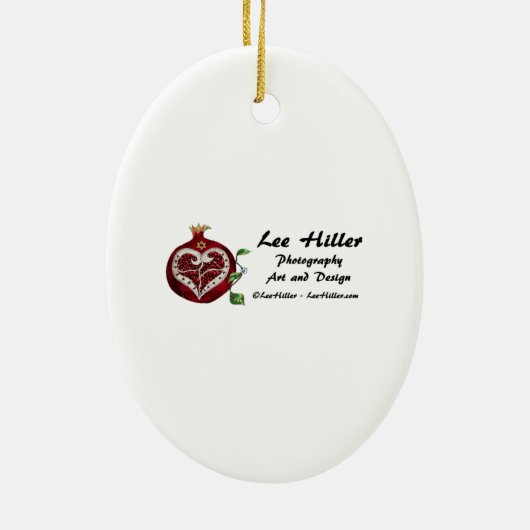 ハムサハートフラワーズオパールアートオン金ゴールド セラミックオーナメント (裏面)