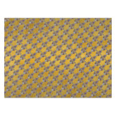 ハムサハートフラワーズオパールアートオン金ゴールド テーブルクロス (正面(横))