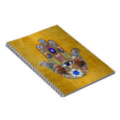 ハムサハートフラワーズオパールアートオン金ゴールド ノートブック (右側)