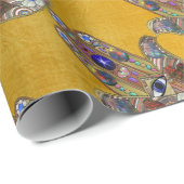 ハムサハートフラワーズオパールアートオン金ゴールド ラッピングペーパー (ロールコーナー)