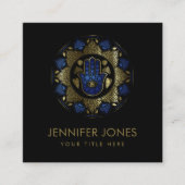 ハムサ手-ファティマ手(蓮曼荼羅) スクエア名刺 (正面)