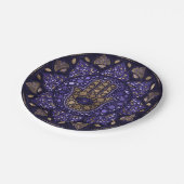 ハムサ手-ファティマ手（蓮曼荼羅） ペーパープレート (アングル)