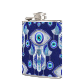 ハムサ手 – 悪の目のパターン フラスク (左)