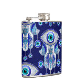 ハムサ手 – 悪の目のパターン フラスク (右)