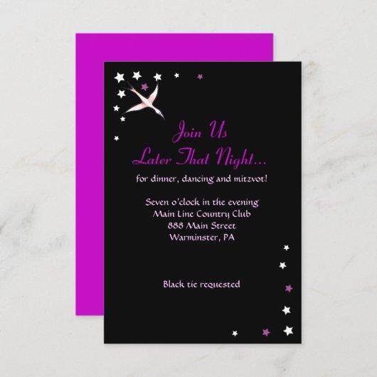 ハムサ美しいバルミツワー招待状 招待状 (正面/裏面)