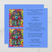 ハムサ魚の結婚式招待状 招待状 (正面/裏面)