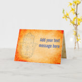 ハムサ カード (黄色い花)