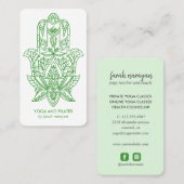 ハムサ | グリーンウェルネススパマッサージヨガホリスティック 名刺 (正面/裏面)