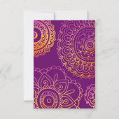 ハムサ ハンド レッド オレンジ バット ミッツヴァ パーティー カード (裏面)