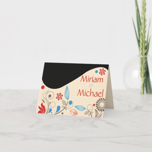 ハムサ ハンド 結婚式のお礼カード サンキューカード (正面)