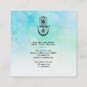 *~*ハムサ | ファーティマの手 | ムーンヨガのクレーター スクエア名刺 (裏面)