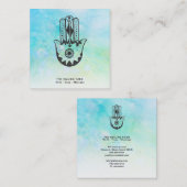 *~*ハムサ | ファーティマの手 | ムーンヨガのクレーター スクエア名刺 (正面/裏面)
