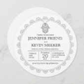 ハムサ·ラウンド·結婚式招待状 招待状 (正面/裏面)